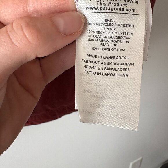 Patagonia Men's Down Sweater Puffer Jacket Coat Red Size XXL - Picture 7 of 7